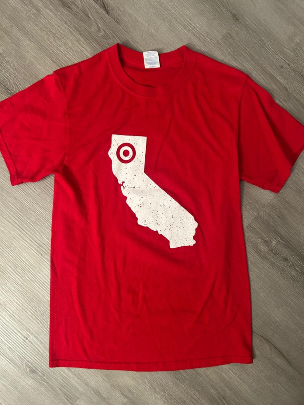 Red Graphic T-Shirt with California Target Design